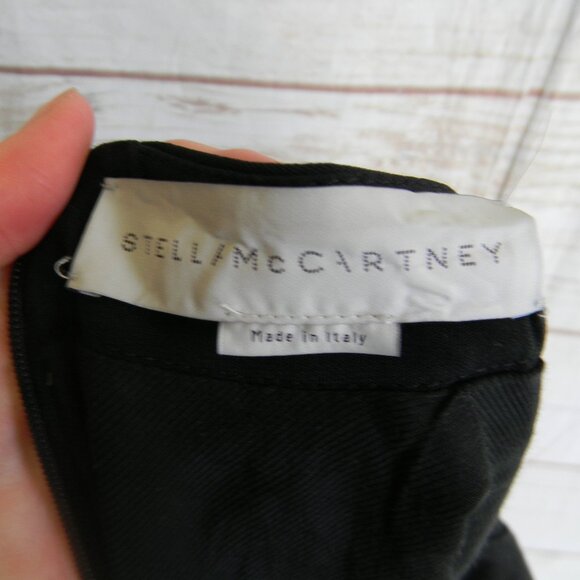 Stella McCartney Dress Black Metal Charms Rhinestones **SLEEVES HAVE BEEN CUT - Picture 5 of 5